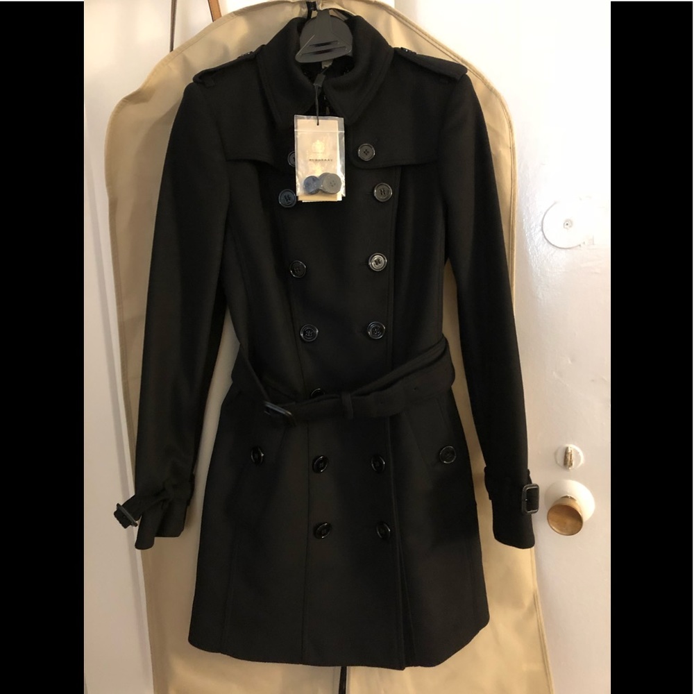 NWT Burberry Cashmere Wool Trench Coat